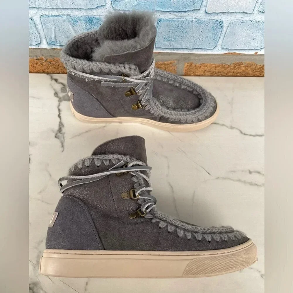 MOU Sneaker boots Lace-Up Size 37/7 Gray